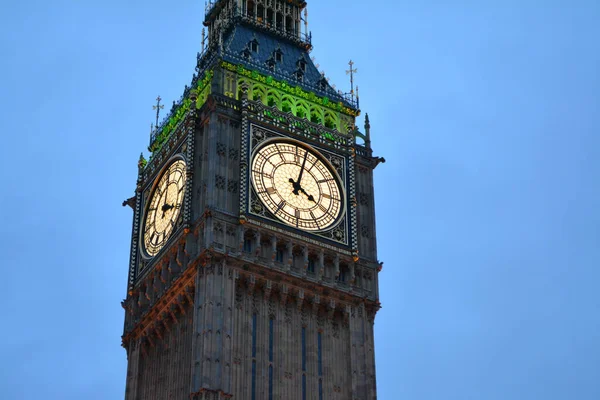 Colpo Basso Big Ben Una Serata Nel Regno Unito — Foto Stock