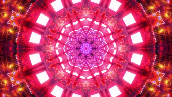 Vibrant Kaleidoscopic Illustration Bright Pink Purple Colors Cool Wallpaper Background — Stock Photo, Image