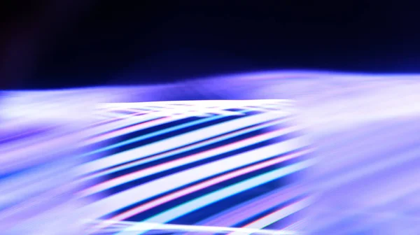 パープルとライトブルーのライトトレイルのプログレッシブリズムのイラスト — ストック写真