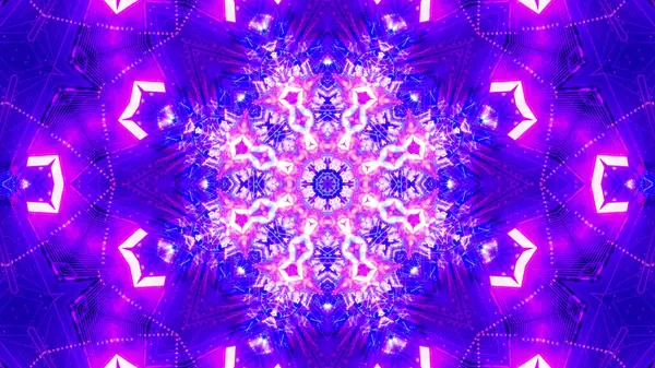 Una Vivace Illustrazione Caleidoscopica Blu Brillante Viola Rosa Colori Cool — Foto Stock