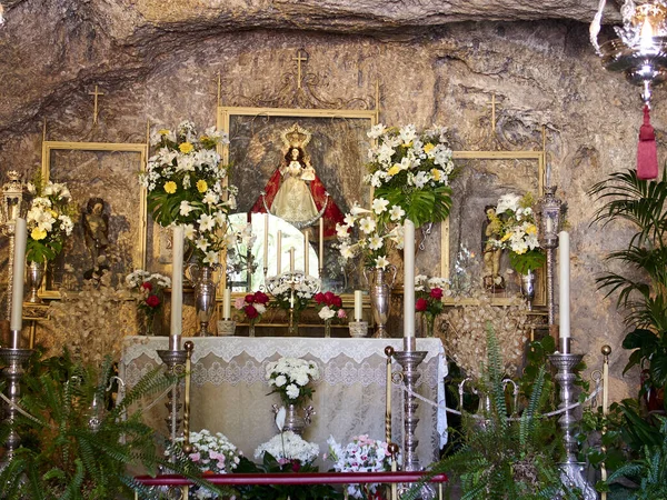 Vedere Interioară Altarului Din Ermita Virgen Pena Spania — Fotografie, imagine de stoc