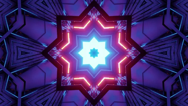 Živé Kaleidoskopické Ilustrace Černé Modré Fialové Barvě Chladné Pro Tapety — Stock fotografie