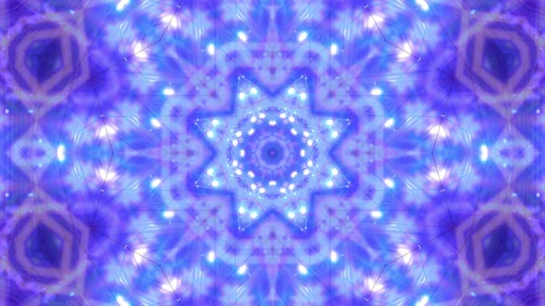 Una Vibrante Illustrazione Caleidoscopica Dai Colori Blu Viola Vivaci Cool — Foto Stock