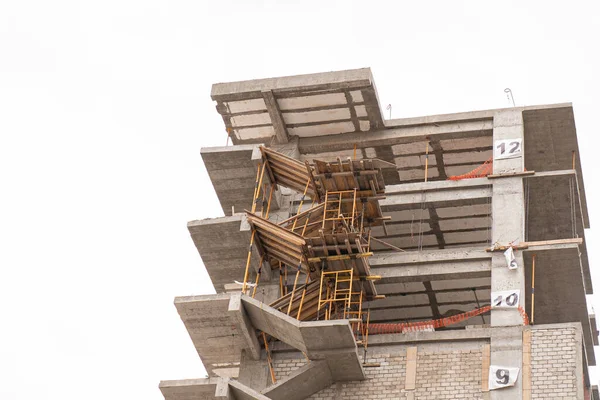 Tiro Ângulo Baixo Construção Complexo Residencial — Fotografia de Stock