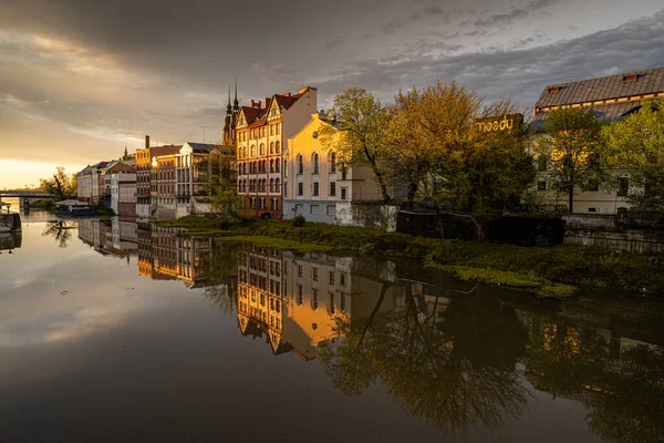Ein Faszinierender Blick Auf Den Mlynowka Kanal Oppeln Polen — Stockfoto