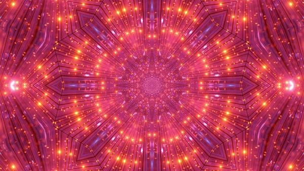 Élénk Kaleidoszkópos Illusztráció Piros Színben Hűvös Tapéta Vagy Háttér — Stock Fotó