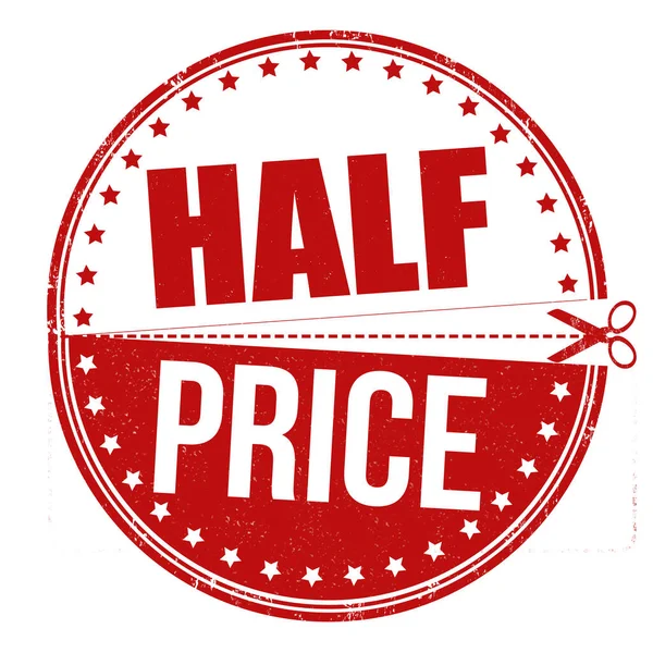 Obrázek Červeného Razítka Grunge Textem Half Price — Stock fotografie