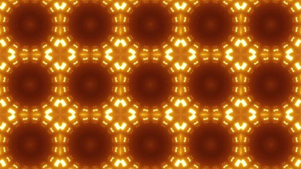 Rendering Illustrazione Caleidoscopica Senza Soluzione Continuità Colore Arancione Brillante — Foto Stock