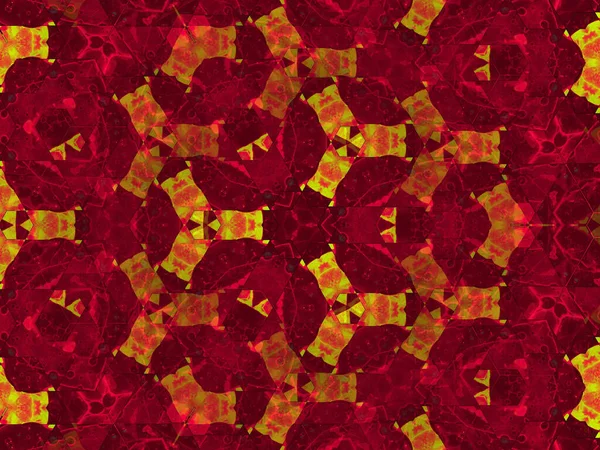 Ένα Φόντο Στυλ Καλειδοσκόπιο Έντονα Κόκκινα Χρώματα — Φωτογραφία Αρχείου