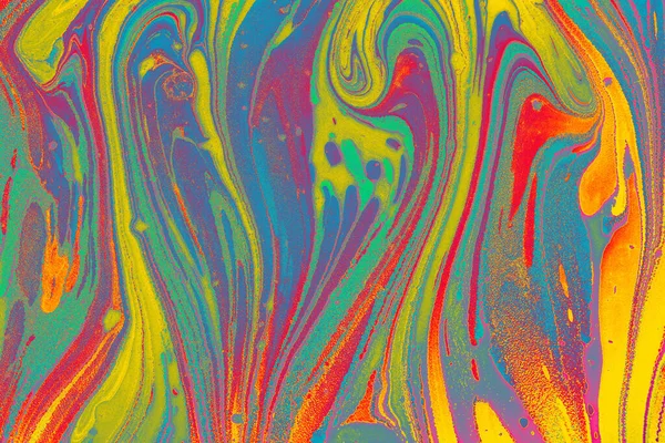 Fundo Marmorização Abstrato Com Cores Misturadas — Fotografia de Stock