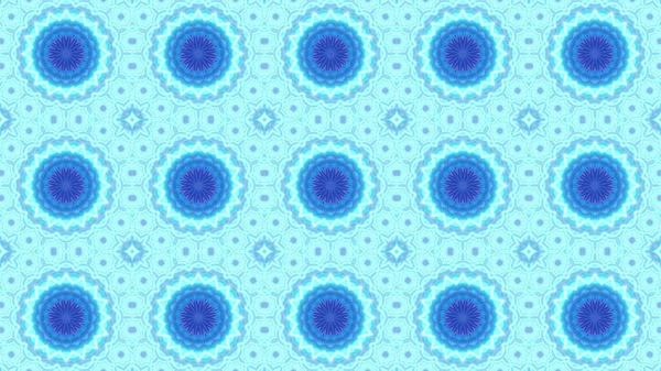 Eine Darstellung Einer Nahtlosen Kaleidoskop Illustration Leuchtend Blauen Und Weißen — Stockfoto