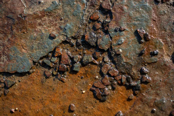 Горизонтальний Фон Оранжевої Іржавої Бетонної Стіни — стокове фото