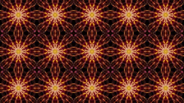 Візуалізація Безшовного Калейдоскопного Коридору Порталу Червоними Неоновими Вогнями — стокове фото