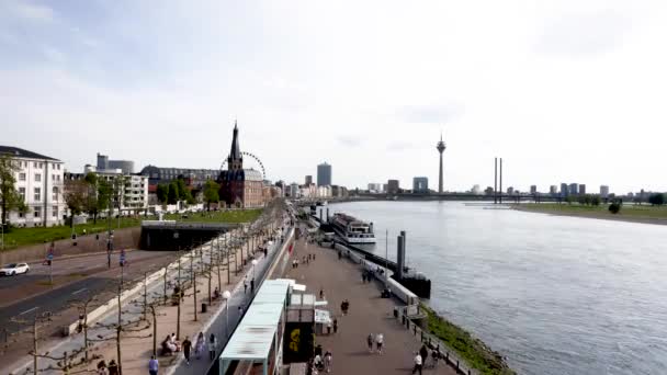 Beelden Van Stad Düsseldorf Noordrijn Westfalen Duitsland — Stockvideo