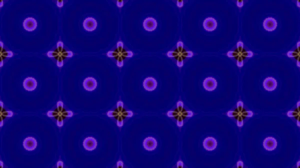 Een Weergave Van Een Naadloze Caleidoscoop Illustratie Felblauwe Paarse Kleuren — Stockfoto