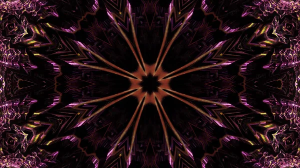 Élénk Kaleidoszkópos Illusztráció Élénk Rózsaszín Fekete Színekben — Stock Fotó