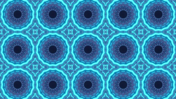 Renderelés Zökkenőmentes Kaleidoszkóp Illusztráció Fényes Kék Fekete Színekben — Stock Fotó