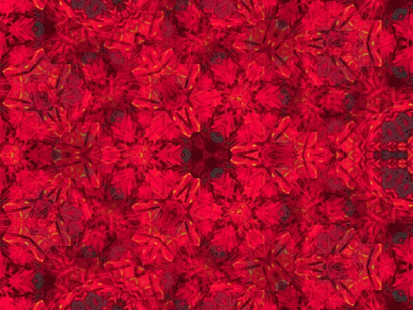 Fundal Stil Caleidoscop Culori Roșii Strălucitoare — Fotografie, imagine de stoc