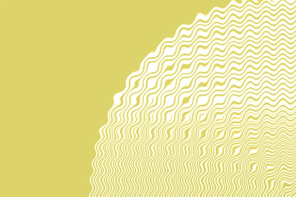 壁紙のための軽い波状のスパイラルパターンを持つ明るい黄色の背景 — ストック写真