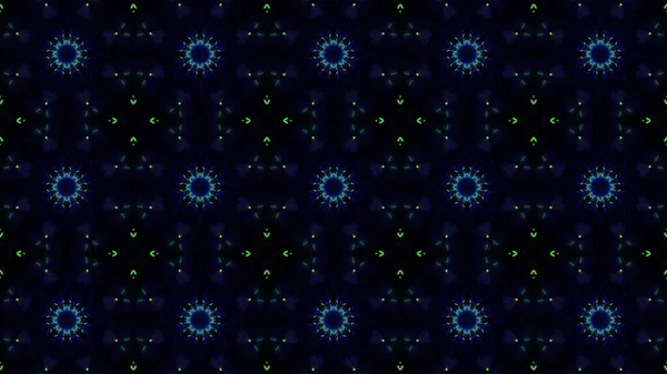 Ένα Απρόσκοπτο Μοτίβο Ζωντανής Καλειδοσκοπικής Απεικόνισης Έντονα Μαύρα Και Μπλε — Φωτογραφία Αρχείου