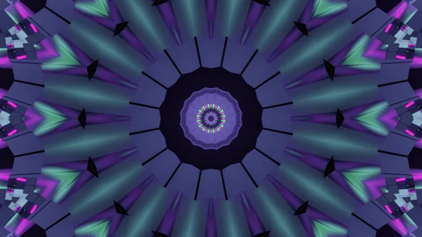 Una Representación Pasillo Caleidoscopio Futurista Hacia Portal Con Luces Colores — Foto de Stock