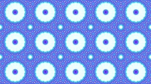 Eine Darstellung Einer Nahtlosen Kaleidoskop Illustration Leuchtend Blauen Und Weißen — Stockfoto