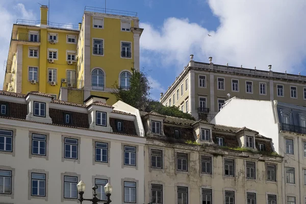 Een Close Van Gebouwen Hoofdstad Van Portugal Lissabon — Stockfoto