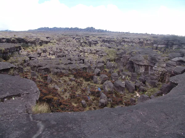 Una Vista Grandes Formaciones Piedra Sendero Escalada Del Monte Roraima —  Fotos de Stock