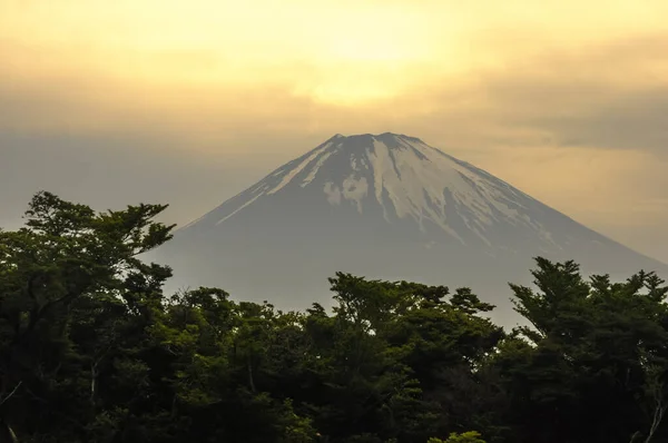 Άποψη Του Όρους Fuji Σούρουπο Από Fumaroles Στο Όρος Hakone — Φωτογραφία Αρχείου
