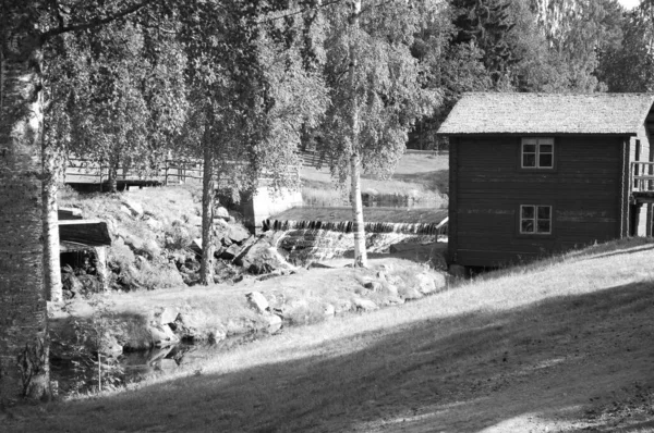 Сірий Знімок Традиційної Скандинавії — стокове фото