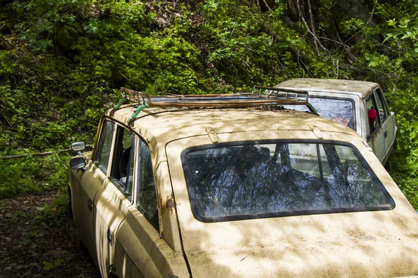 Una Vecchia Auto Epoca Nel Parco — Foto Stock