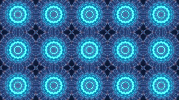 Візуалізація Безшовного Калейдоскопного Коридору Порталу Блакитними Вогнями — стокове фото