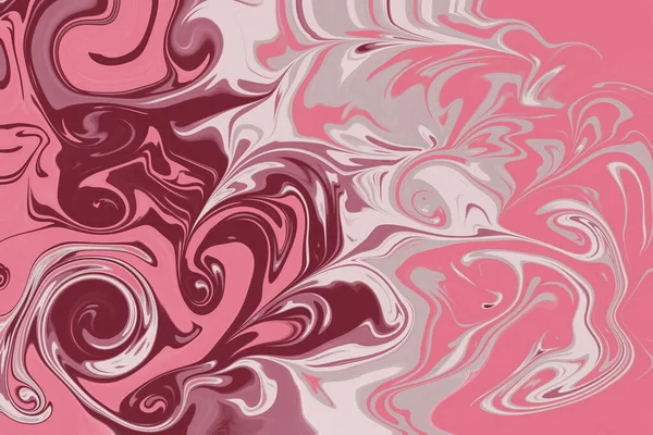Horizontální Pozadí Abstraktního Mramorového Umění Odstíny Růžové Barvy — Stock fotografie