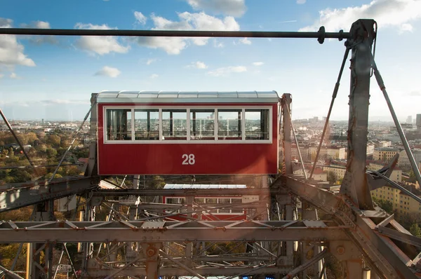 Vienna Giant Ferris Wheel Entrance Prater Amusement Park Leopoldstadt — Stock Photo, Image
