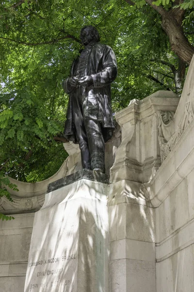 Londres Reino Unido Junho 2021 Monumento Isambard Brunel Carlo Marochetti — Fotografia de Stock