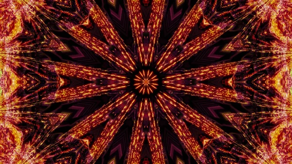 Kaleidoskopischer Hintergrund Muster Mit Roten Und Gelben Farben — Stockfoto