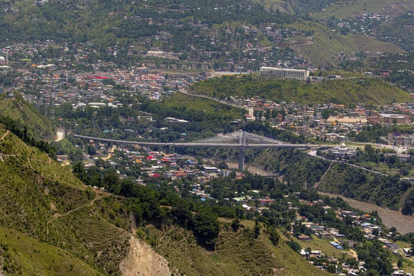 Eine Luftaufnahme Der Muzaffarabad Kaschmir Pakistan — Stockfoto