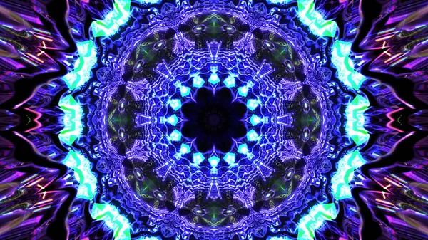 Ein Kaleidoskopischer Hintergrund Muster Mit Violetten Und Blauen Farben — Stockfoto