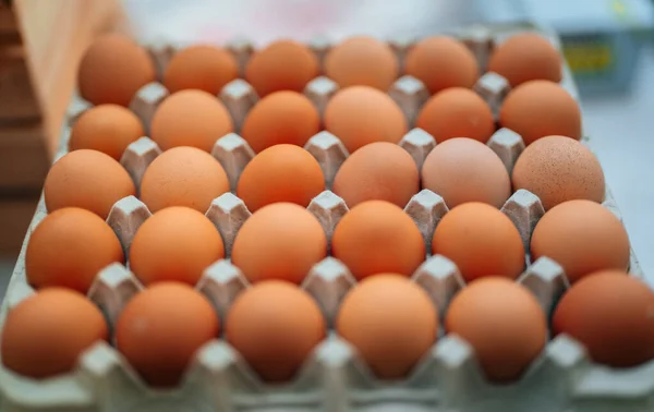 Closeup Shot Chicken Eggs — Stock Photo, Image