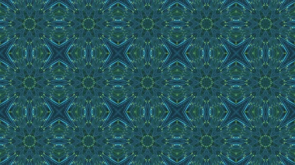 Синий Зеленый Фон Бесшовными Калейдоскопами — стоковое фото