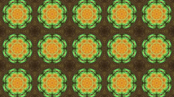 Ένα Αδιάλειπτη Μοτίβο Φόντο Λαμπερό Πράσινο Και Κίτρινο Κύκλους Ένα — Φωτογραφία Αρχείου