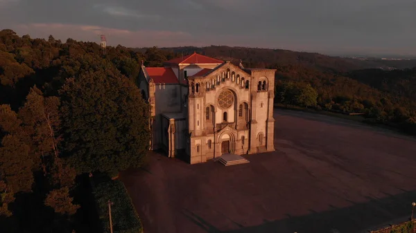 Ett Flygfoto Kyrkan För Antagande Jungfru Maria Santo Tirso Portugal — Stockfoto