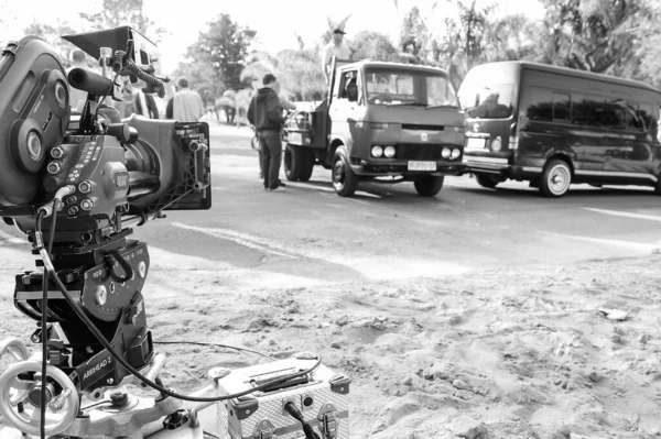 南アフリカのヨハネスブルグ 2021年1月5日 南アフリカのヨハネスブルグ 2010年9月8日裕福な郊外の近所に位置するテレビ広告映画セットの舞台裏 — ストック写真