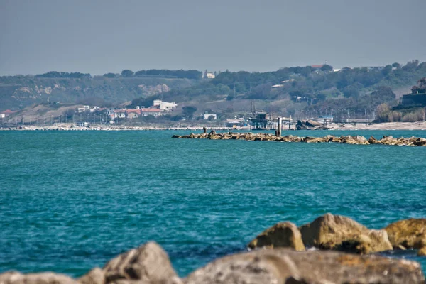 Beautiful View Rocks Stones Coastline Water Italy — стокове фото