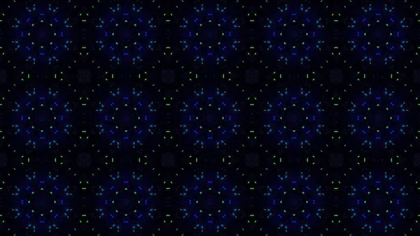 Ein Kaleidoskopischer Nahtloser Hintergrund Muster Mit Blauen Und Grünen Farben — Stockfoto