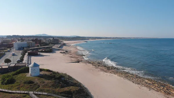 Zdjęcie Bliska Starożytnego Wiatraka Pobliżu Morza Schist Apulia Esposende Portugalia — Zdjęcie stockowe