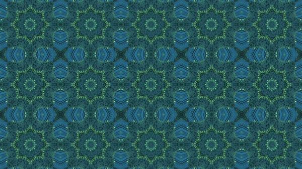 Kalejdoskopisk Sömlös Bakgrund Mönster Med Blå Och Gröna Färger — Stockfoto