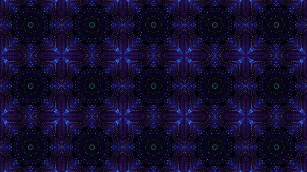 Темный Фон Творческой Иллюстрации Сияющими Голубыми Калейдоскопами — стоковое фото