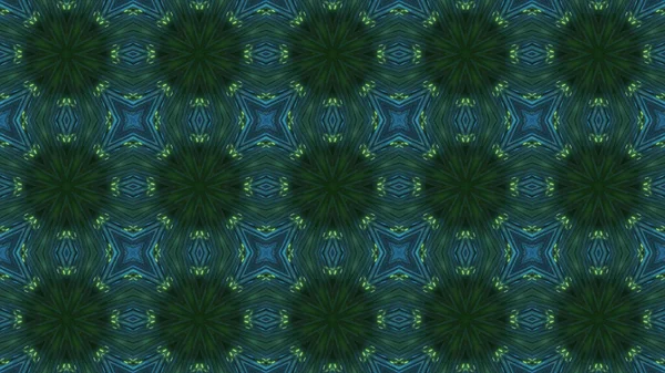 Fondo Abstracto Con Patrón Sin Costuras Formas Caleidoscópicas Verdes Azules —  Fotos de Stock