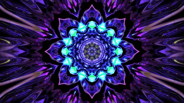 Uno Sfondo Caleidoscopico Motivi Con Colori Viola Blu — Foto Stock